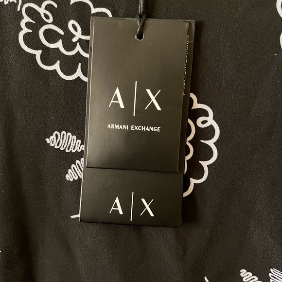 A|X Armani Exchange DEEP KEYHOLE-BACK BLOUSE - Picture 8 of 15